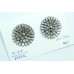 925 sterling silver studs earrings with uncut zircon stones flower design